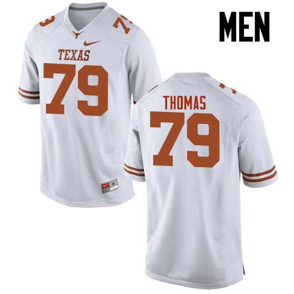 Men #79 Garrett Thomas Texas Longhorns College Football Jerseys-White